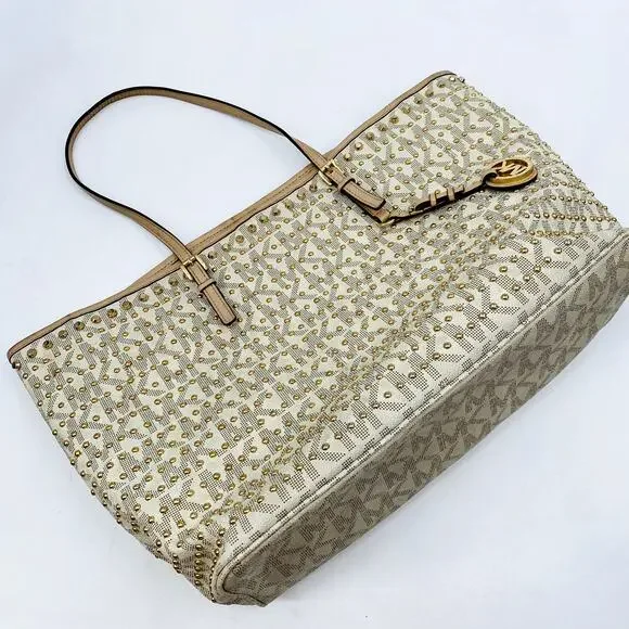 Michael Kors Limited Edition Jet Set Studded Travel tote